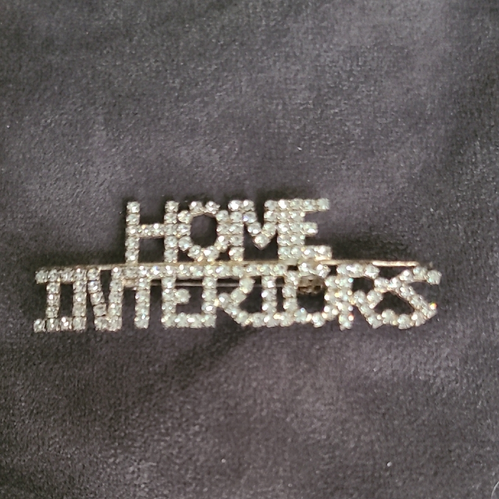 Vintage Home Interiors Rhinestone Pin
